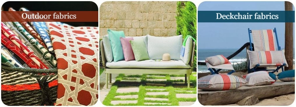 Outdoor fabrics, deckchairs by the meter or made to measure